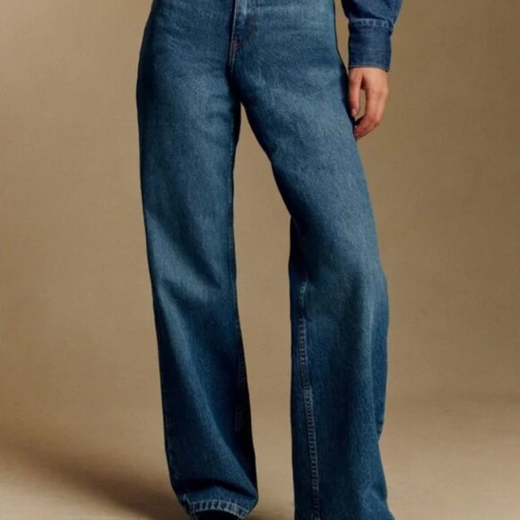 Sézane Denim The Wide Leg Trousers - Picture 2 of 9